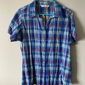 *NEW* Woolrich - Carabelle Women’s blue plaid shirt, size XL